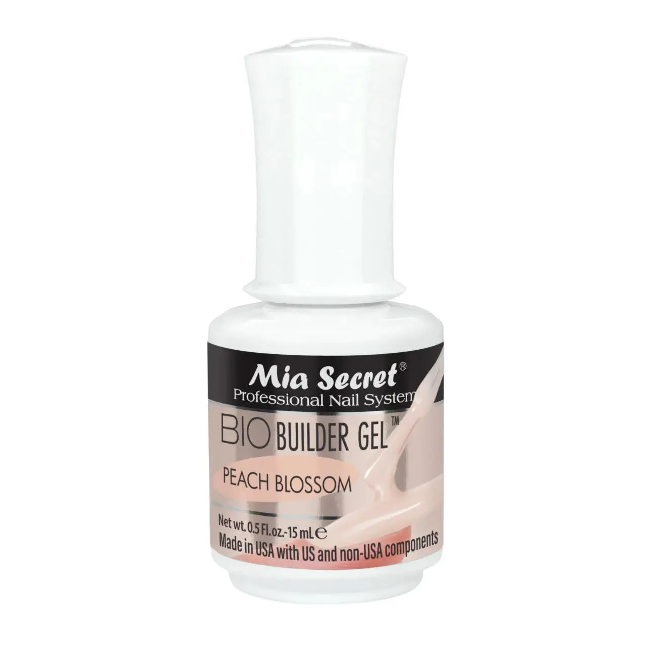 Mia Secret Peach Blossom Bottle Builder Gel Nail, Professional UV-LED Gel for Manicure Care & Nail Art Design