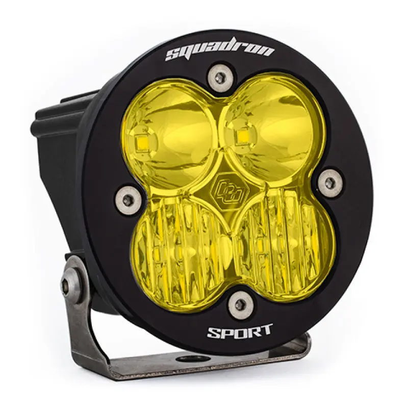 Baja Designs Squadron-R Sport Black LED Auxiliary Light Pod - Amber Driving/Combo