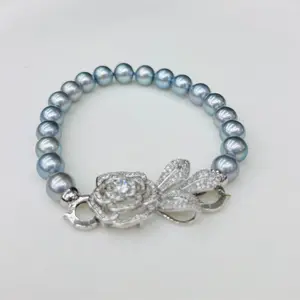 Natural Sea Water Pearl Bracelet, Made of Japanese Madama Sea Water Pearl, Natural Pearl without Staining, Pearl Size 8mm, Length 8 inches，Comes with a gift box