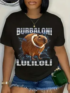 100% Cotton Unisex Burbaloni Luliloli T-Shirt Italian Brainrot Funny Humor Outfit Graphic Printed Tee