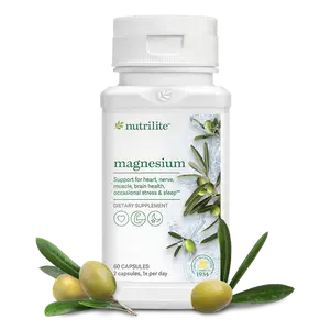 Nutrilite Magnesium Capsules 60 Count High Absorption Marine Magnesium for Sleep Muscle Nerve Support Daily Wellness Routine Healthcare Fitness Supplement Dietary