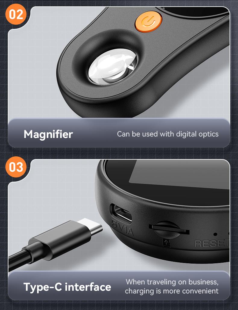 Portable Handheld Digital Microscope 400X Magnification 2MP HD Camera with Built-in Screen, USB Rechargeable Pocket Microscope for Electronic Repair, Soldering, Jewelry Inspection