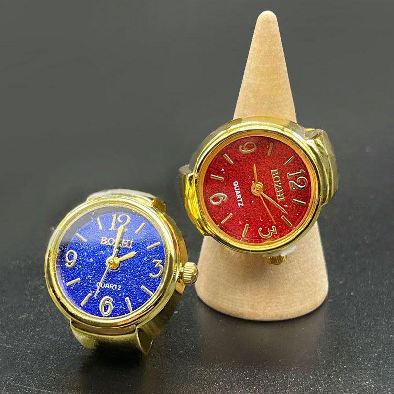 A finger ring watch is a fashionable accessory that can show the time light luxury high-end mini waterproof and creative as a gift adorable birthday fun