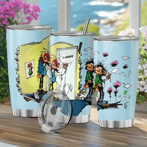 Tumbler Lorax Falling Off Desk Original Gaston Goof Explosion Stainless Insulated Office Travel Hot Steel Iced