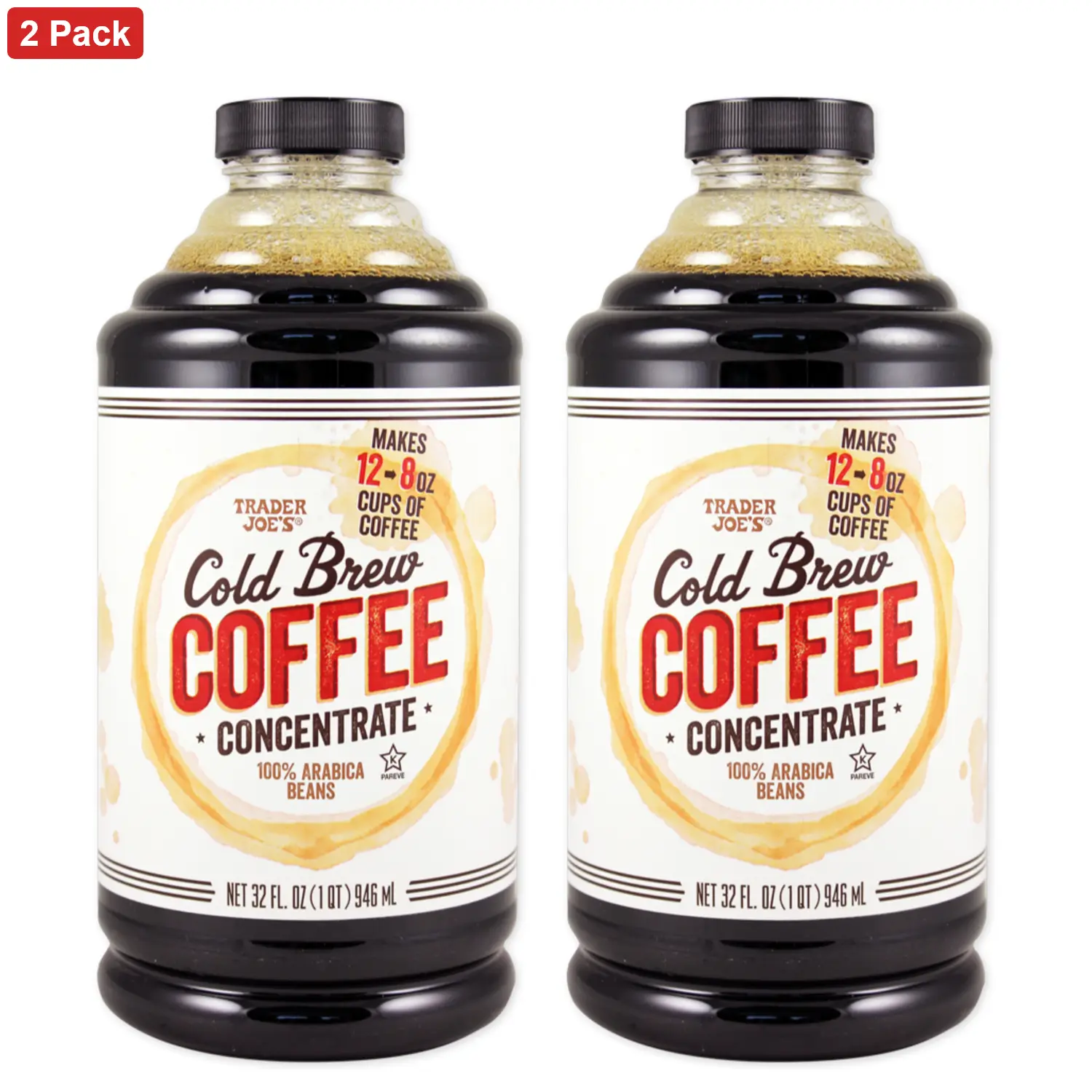Trader Joe's Cold Brew Coffee Concentrate - 32 Fl Oz - 2 Pack