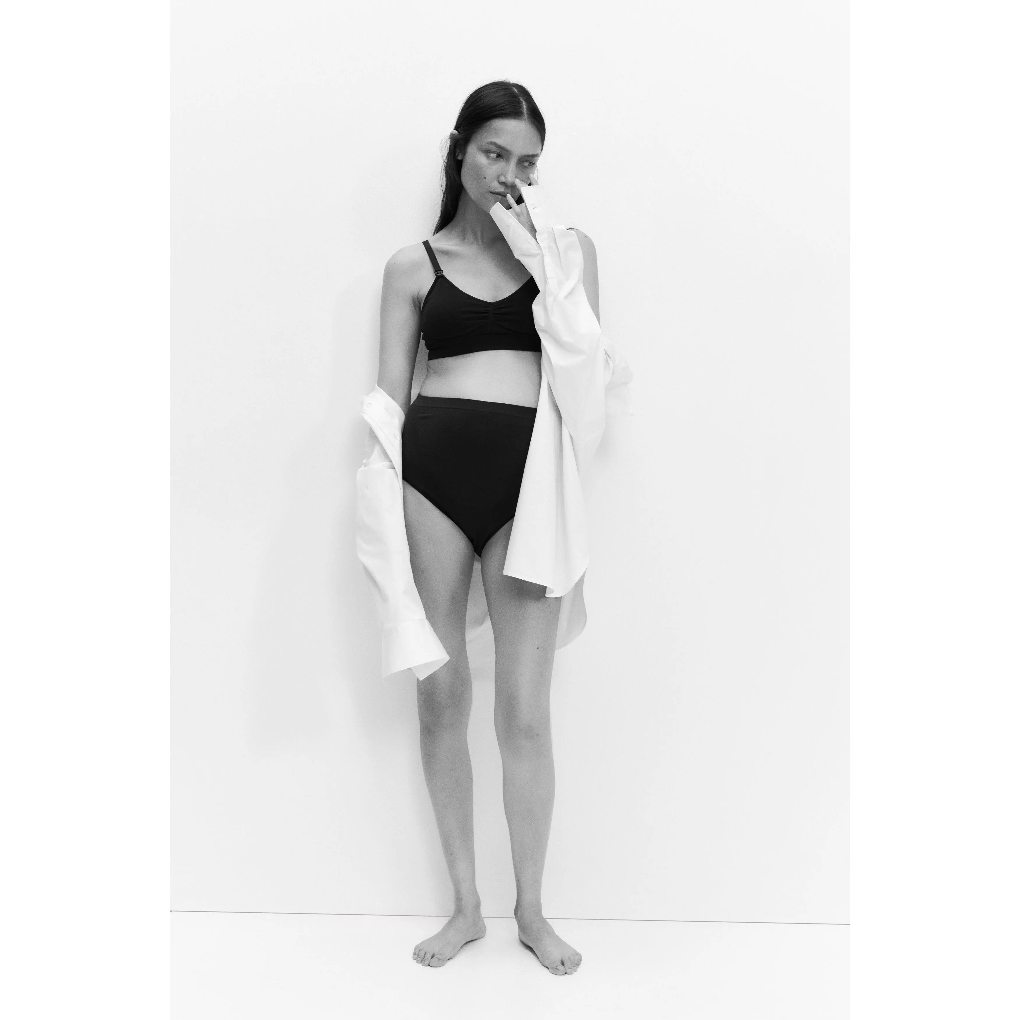 H&M MAMA Seamless Padded cotton-blend nursing bra