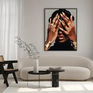 African American Wall Art, Black Woman Portrait, Black Girl Wall Decor, Hip Hop Art, Modern Black Art for Home, Office, or Gift