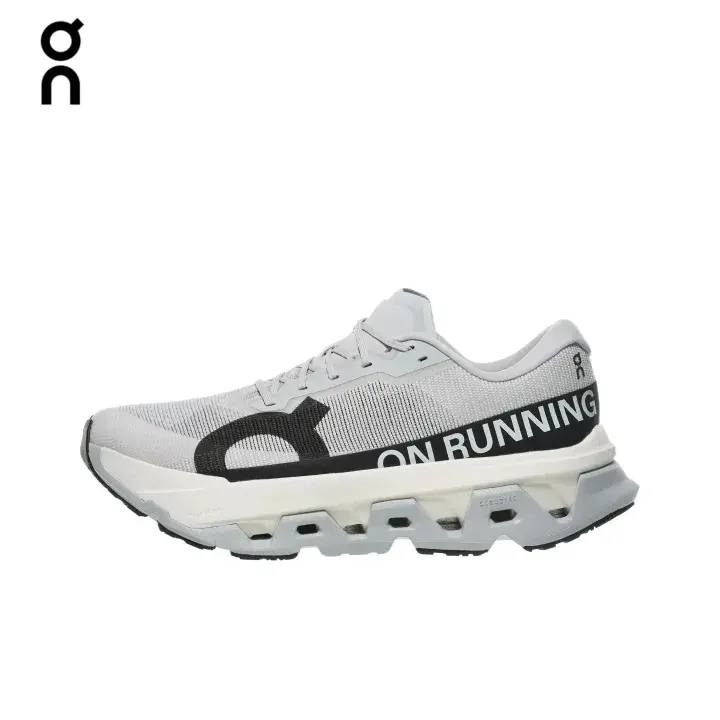 On Cloudmonster 2 Light Grey Black Breathable Mesh Unisex Sneakers