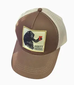 Peter Grimm Party Animal Trucker Hat | Brown Mesh Snapback Cap Katalina’s Boutique Capitola
