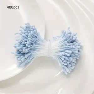 400 Multicolor Polyester Decorative Artificial Flower Stems, Soft Touch Handmade Bouquet Decorations, DIY Floral Arrangements, Home Decoration, Weddings, Parties