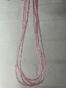 Pink luster Handmade west African waist beads Daily Wear String Length 70 Inches Bead Length 60 Inches