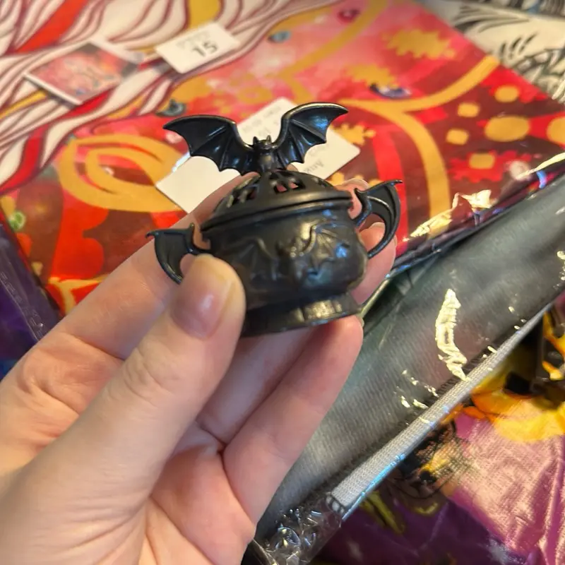 Bat Ceramic Incense Holder, Handcrafted Stick Burner, Home Decor Accessory