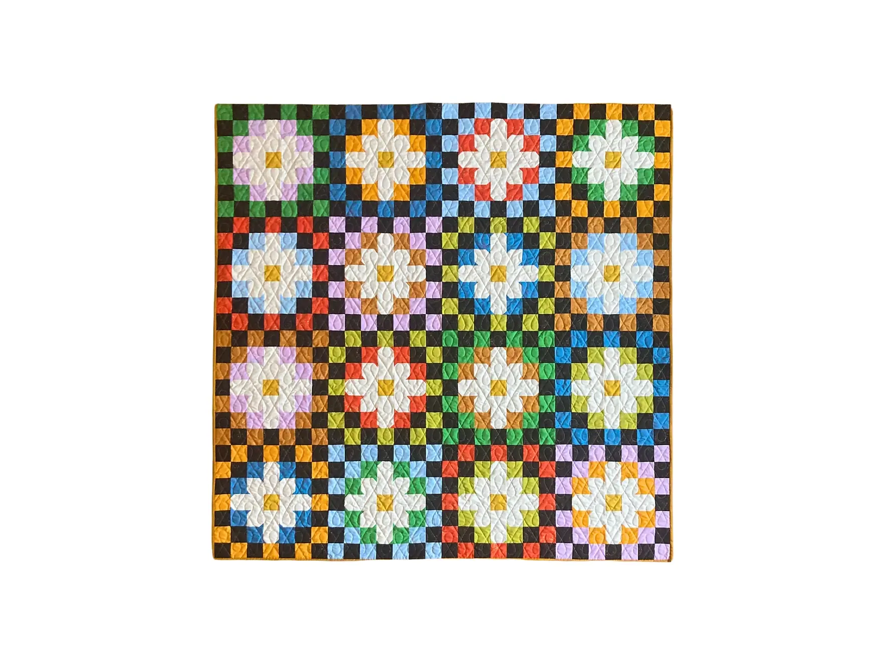 Retro Crochet Quilt Pattern by Maude MacDonald | Fat Quarter Friendly | 5 Sizes