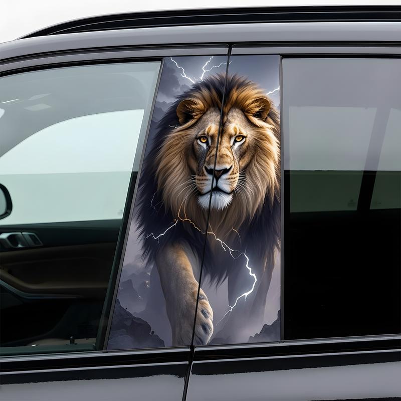 Male Lion Car B-pillar Sticker Vinyl Personalized Creative Waterproof Window Decoration Car Door Trim Sticker Truck Funny Decals