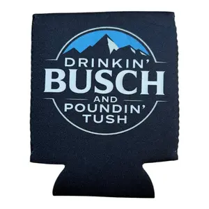 Funny Men’s Beer Sleeve – “Drinkin’ Busch & Poundin’ Tush” | Perfect Father’s Day Gift, Bachelor Parties, Gag Gift, Hunting & Fishing Fun