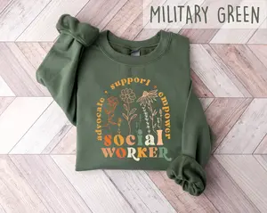 School Social Worker Sweatshirt, Retro Social Work Shirt, Social Worker Tee, Gift for Social Worker, Groovy Social Worker Shirt