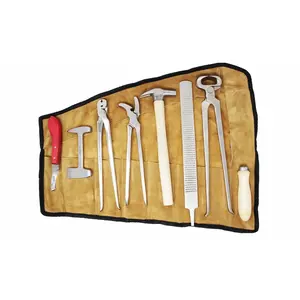 8 Piece Horseshoe Farrier Hoof Grooming Tool Kit Carry Bag #92000