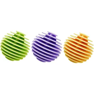 Dryer Balls Laundry Reusable Anti Static,Laundry Agitator Balls for Washing Machine,Tangle Free for Washer,Softens Fabrics, Prevents Tangles, Enhances Cleaning(3pcs,Green Purple Yellow)