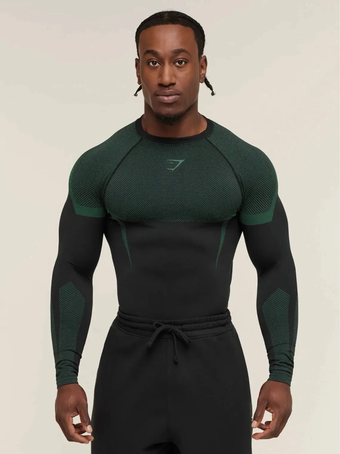 (CLEARANCE) Men's Seamless Workout Long sleeve Shirt - Onyx Athletic Gym Shirt, Performance Activewear