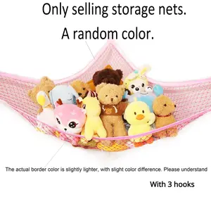 Multifunctional Plush Toy Hammock Organizer, Wall-Mounted Hangable Net Pocket, Decorative, Space-Saving Storage for Plush Toys, Home Decor