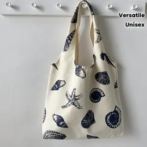 Men'S Large Tote Bag - Unisex Style. A Easy And Versatile Shell Star Canvas Bag, Perfect for Daily Commuting And Work. It Makes an Excellent Gift Choice for Christmas, Thanksgiving, And New Year