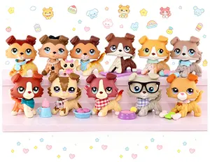 Mini Pet Figures Set - 11 Pcs Collectible Dog Figurines with Accessories, Cute Animal Playset for Display & Creative Play, Great Gift for Collectors