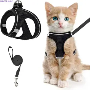 Escape-Proof Cat Harness & Leash Set for Small Cats (Up to 13 lbs), Adjustable Reflective Soft Mesh Vest Harness for Safe Walking, Travel & Outdoor Adventures