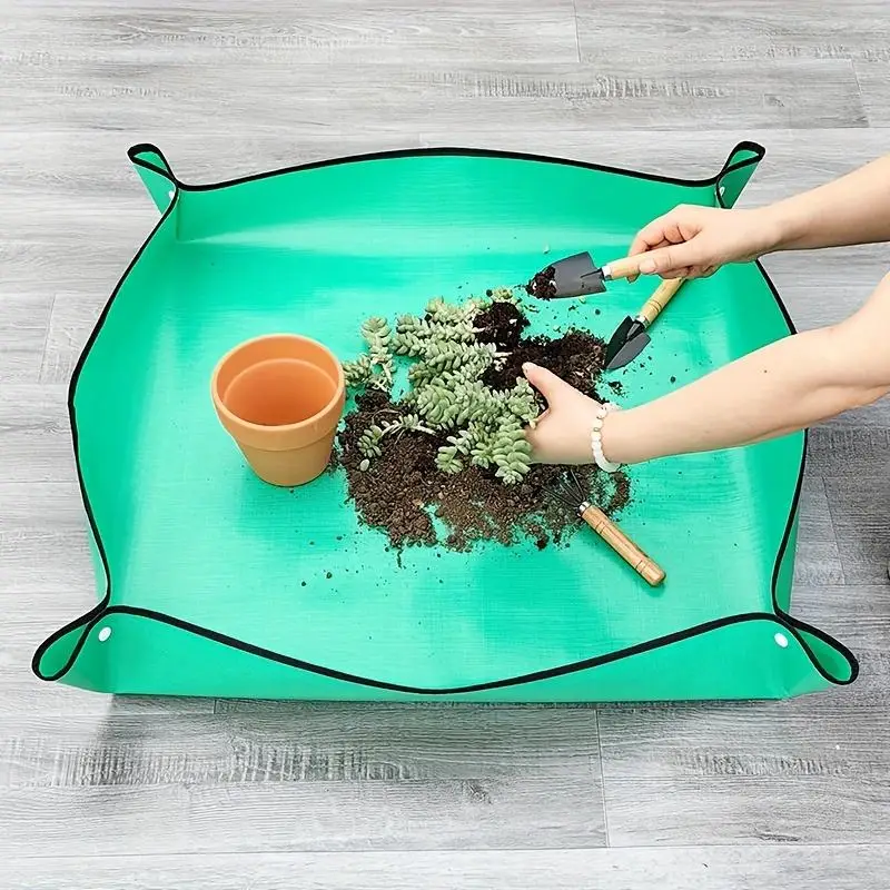 Plant Transplanting Mat, Waterproof Plant Transplanting Pad, Portable Plant Care & Support Mat for Home Garden (without Shovel or Plant Pot)