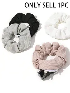Hidden Pocket High-End Braided Hair Tie, Secret Zipper, Soft Hair Band Bracelet, Key Wallet, Elastic Hair Ring, Fashion Accessory, Scrunchies