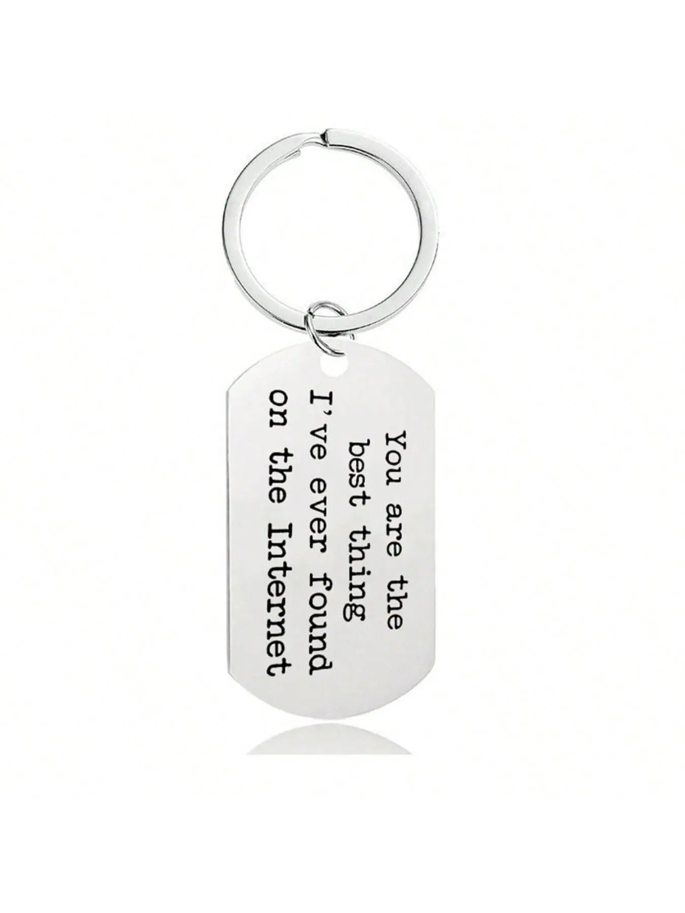 Slogan Pattern Keychain, Stainless Steel Keychain for Men & Women, Fashion Accessories for Daily Use, Trendy All-match & Exquisite Best Ever Keychain for Birthday Gift