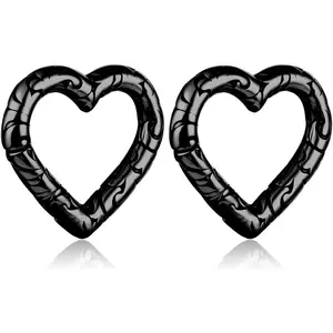 4mm-6mm(5g-2g)  316L Stainless Steel Heart Ear Weights Hangers For Stretched Ear Lobe Piercing Ear Plugs Gauges