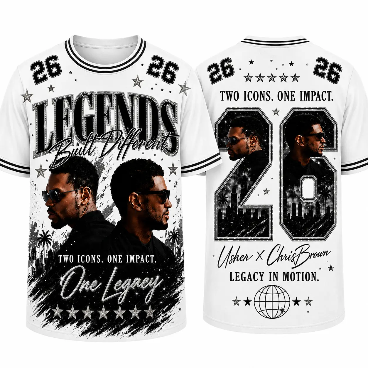 R&B Legends Football Jersey – Concert Fan Shirt, 2026 Tour Fan Apparel, Music Merch Outfit for Men Women