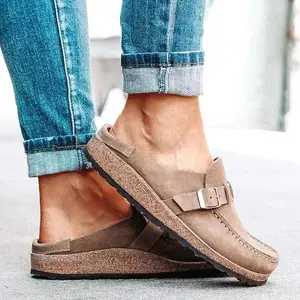 2025 Women's Suede Clogs Mules Memory Foam Slip-Ons Anti-Slip Backless Comfortable for Home Office & Walking