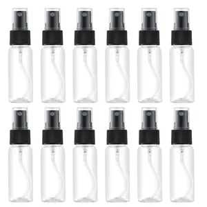 1oz Small Plastic Spray Bottle (12 Pack) Empty Mini Fine Mist Travel Size Atomizer, Tiny Sprayer for Little Perfume, Water, Cologne, Alcohol, Samples (Clear, 30ml)