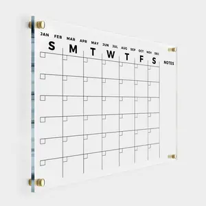 Premium Acrylic Calendar for Wall - Oversize Family Calendar - 2026 Family Planner Home Office Calendar - Dry Erase Two Month Planner Family Calendar Calendar w Marker