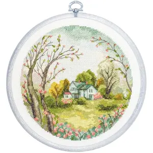 Cross Stitch Kit with Hoop Included Luca-S - The Spring