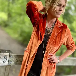 Mckay Velvet Duster Coat - Rust
