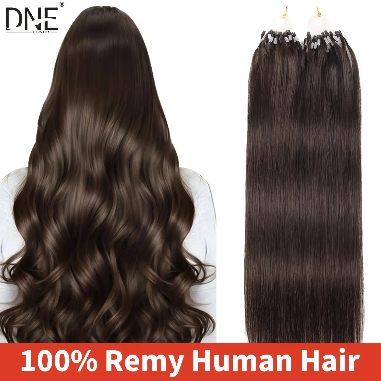 50 Strands DNE HAIR Human Hair Extensions - 10-22 Inch Light 