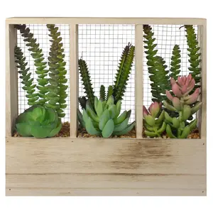 Northlight 11" Artificial Succulent Arrangementin Planter