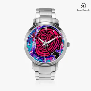 Cotton Candy Rose Steel Strap Automatic Watch (With Indicators) by Jumper Maybach®