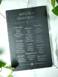 12" Slate Kitchen Witch Trivet Engraved Water Proof Sturdy