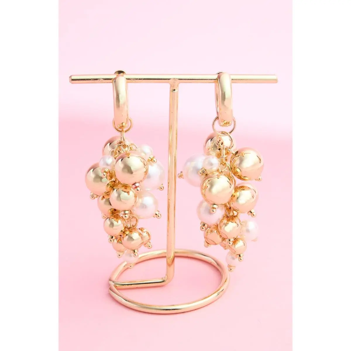 Pearl Cluster Statement Earring