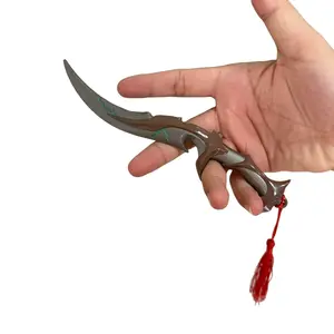 1PC Tactical Curved Karambit Model – Heavyweight Zinc Alloy Display Prop, Safe Unbladed Design, Detailed Metallic Finish with Finger Loop, 16.5CM Roleplay Gear for Collectors, Costume Parties & Stream Setup, Costume Accessories