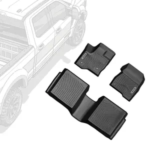 OEDRO Floor Mats Fit for 2009-2019 Ford Flex, Unique Black TPE All-Weather Guard Includes 1st and 2nd Row: Front, Rear, Full Set Automotive Liners Truck Accessories Car Accessories Women