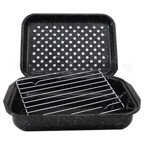 Granite Ware 3Pc Set Bake Broil & Grill Black - Pack of 2