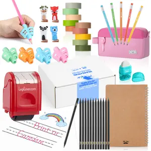 Mr. Pen x LegiLiner Handwriting Kit – Self-Inking Writing Stamp + Tools for Kids Learning to Write | Back to School Practice Set with Pencil Grips, Guide, Pouch & More