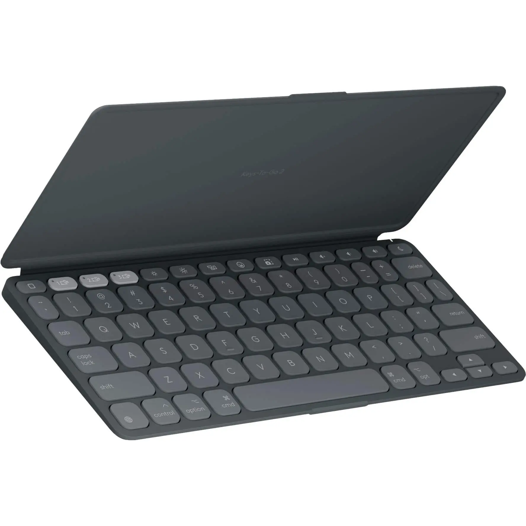 Logitech - Keys-To-Go 2 Slim Portable Bluetooth Keyboard for iPad, iPhone, Mac, and Apple TV With Built-in Cover - Graphite