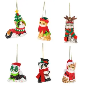 Fun Festive Cat Christmas Ornaments