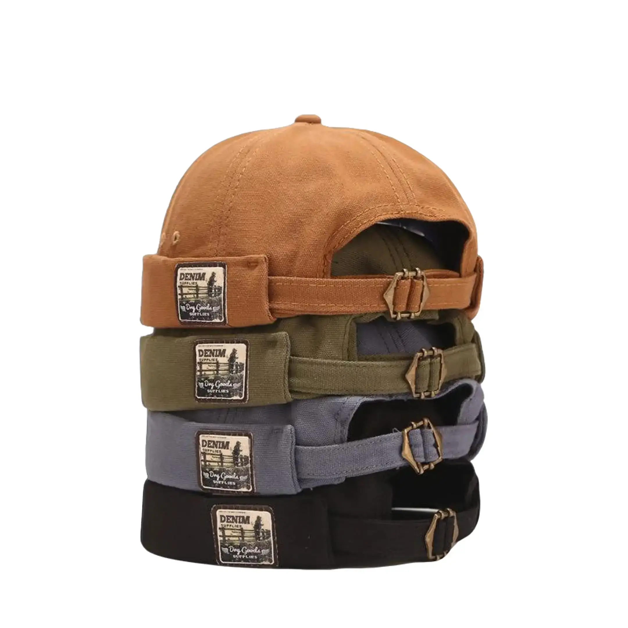 Unisex Cotton Brimless Skull Cap - Reversible Satin-Lined Docker Beanie with Beret-Inspired Casual Stackable Design, Trendy Functional Hat for Casual Wear, 56-58cm Reversible Satin Bonnet, Trending, Brimless Hats, Clothes, Stackable Style, Green Beret Vib