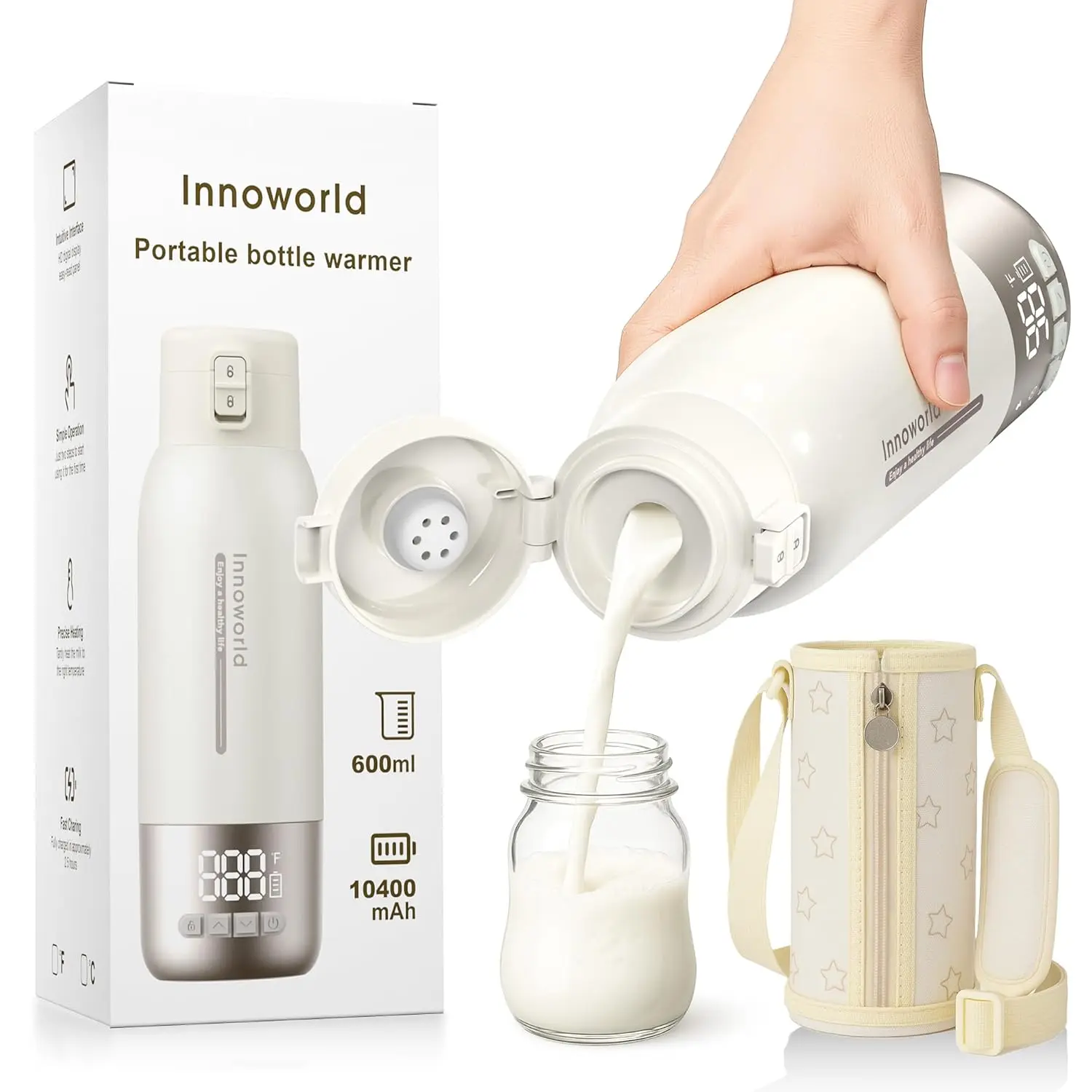 Portable Baby Bottle Warmer,Breast Milk Formula & Water Fast Heating Portable Baby Bottle Warmer,Breast Milk Formula & Water Fast Heating